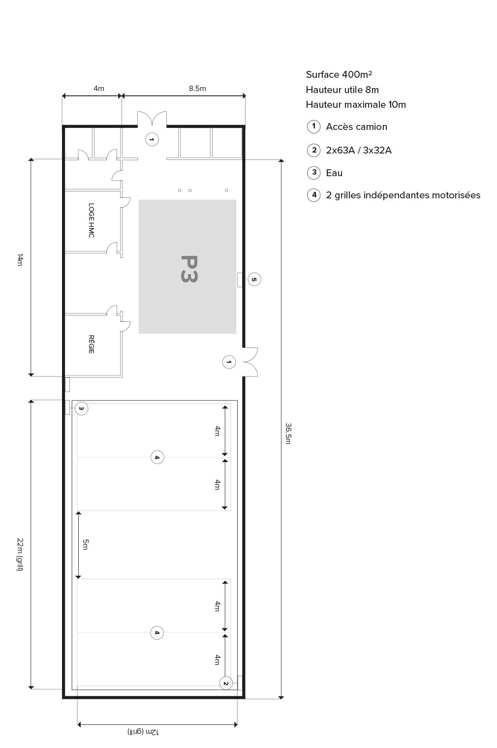 plan studio de tournage Hangar